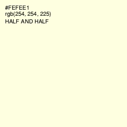 #FEFEE1 - Half and Half Color Image